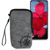 kwmobile Handytasche Handytasche für Smartphones L - 6,5" (1-tlg), Handy Filztasche - 16,5 x 8,9 cm Innenmaße