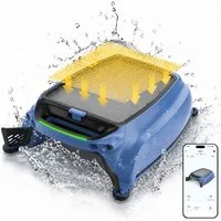 AIRROBO Poolroboter SP200 Solar Skimmer Roboter Poolreiniger, (Packung, 2-St., automatische Oberflächenreinigung, Hinderniserkennung), zwei Ladeoptionen, App-Steuerung rund um die Uhr
