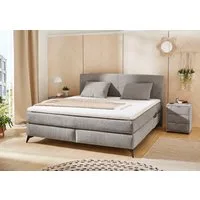 Jockenhöfer Gruppe Boxspringbett Kira in den Breiten 160x200 & 180x200cm, inkl. LED-Bel., USB-Ladeports, 7-Zonen-Matr., Topper, div. Härtegrade