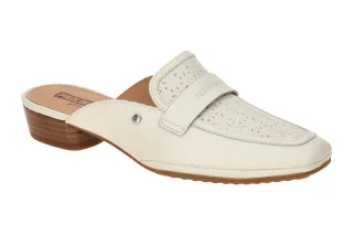 Pikolinos W1N-5899C1 nata ALAMEDA Damen Pantoletten wei? Echtleder 2,5cm Absatz