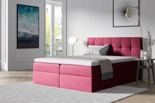 Boxspringbett Schlafzimmerbett BURGOS 140x200cm Rot