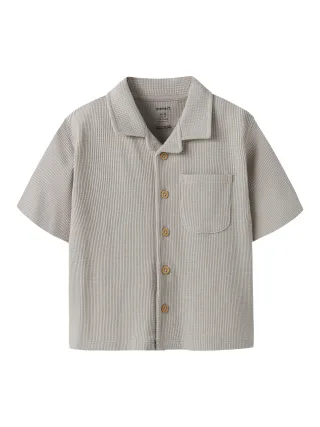 NAME IT - NMMHARVE SS NREG SHIRT Chateau Gray - Gr. - 98