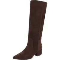 Ital-Design Damen Langschaftstiefel mit Blockabsatz und spitzer Form Stiefel (92214401) Blockabsatz Stiefel in Braun