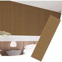 IZODEKOR 3D Wandpaneel IZODEKOR 3D Akustik Wandpaneele Holz 60x240cm Wandverkleidung 2er Set