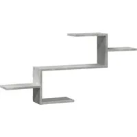 vidaXL Regal Wandregal Betongrau 104x15x49 cm Holzwerkstoff, 1-tlg.