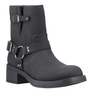 Rocket Dog - "Nino" Biker Stiefel für Damen, Knöchelhoch (Schwarz)