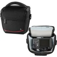 Hama Kameratasche Kamera-Tasche Colt Trinidad Universal Hülle Schwarz, Case Schultergurt Tragegriff Zubehör-Fächer Digitalkamera Systemkamera