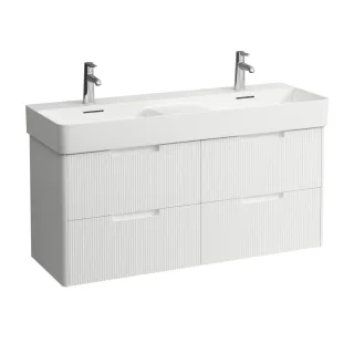 LAUFEN Waschtischunterschrank JUNA 400x1168x515 4 Schubl m. Griffmulde f.WT H814282 weiß matt, H411 H4116441092601