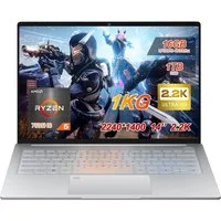 Rolipo Laptop 14 Zoll 16:10, AMD Ryzen 5 7535HS, 16GB LPDDR5 + 1TB NVMe SSD Business-Notebook (AMD AMD Ryzen 5 7535HS AMD Ryzen™ 5 7535HS, AMD Radeon Graphics, 16 GB, 1024 GB SSD)