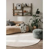 benuta Teppich Nova, rund, Höhe: 6 mm, Viskoseteppich,Teppich Wohnzimmer, Schlafzimmer, Esszimmer, Flur, Cozy