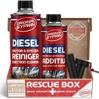 Original Syprin Diesel-Additiv Diesel Additiv und Reiniger - Diesel Rescue Box, 0.750 l, (Pflegeset für alle Dieselmotoren, Umfassende Reinigung und Pflege, 1-St., Diesel Rescue Box) 2-in-1 Diesel Pflege-Set, reinigt Einspritzsystem und Motor