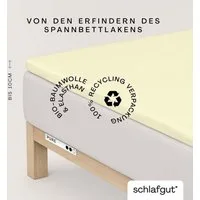Schlafgut Spannbettlaken PURE TOPPER Bio-Baumwolle mit Elasthan 170 g/m² für Topper bis 10 cm, Jersey-Elasthan, Gummizug: rundum, (1 Stück), PREMIUM Laken für Matratzen bis 10 cm Höhe, dehnbar, blickdicht