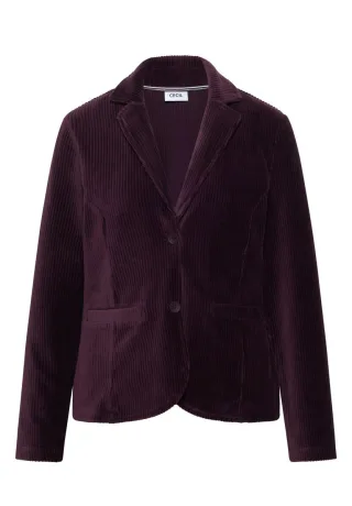 CECIL - TOS Jersey Cord Blazer berry_red - Gr. - M
