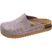 Fischer-Markenschuh Jutta Pantoffel aus recyceltem PET Filz, gepolstertes Lederfußbett, Weite G