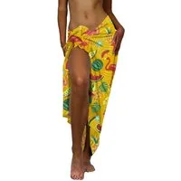 King Kameha Sarong Flamingo Melone Funky Hawaii-Sarong Pareo Cover-Up Strand Damen Bikini, Pareo Cover-Up