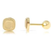 Made by Nami Ohrring-Set Viereckige Ohrringe Gold für Damen Wasserfester Schmuck, Minimalistisch Geschenk für Sie