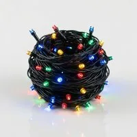 Spetebo Lichterkette LED Weihnachts Lichterkette bunt - 40 LED, 40-flammig, Deko Beleuchtung für Außen