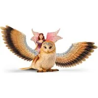 Schleich® Spielfigur BAYALA®, Elfe auf Glitzer-Eule V2 (70789)