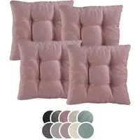 XDREAM Stuhlkissen Sitzkissen Set (2er & 4er) für Stühle und Bänke, robuste Polsterauflage für indoor und outdoor, 38x38x6 cm