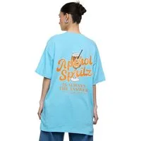 Worldclassca T-Shirt Worldclassca Oversized Print Aperol Spritz T-Shirt Sommer Oberteil PRINT - APEROL SPRITZ - IS ALWAYS THE ANSWEAR
