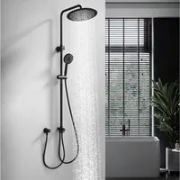 HOMELODY Duschsystem ohne Armatur, 300mm Rund Regendusche Edelstahl Duschset, 1 Strahlart(en), Regendusche Duschsystem Höhenverstellbar,3 Strahlarten Duschkopf
