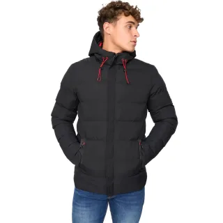 Crosshatch - "Kampleys" Steppjacke für Herren (Schwarz)