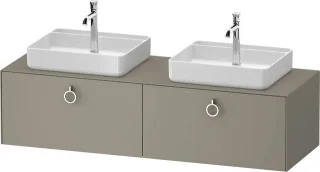 Duravit White Tulip Konsolenwaschtischunterbau wandhängend Stein Grau Seidenmatt 1600x550x408 mm - W WT4891B92920010