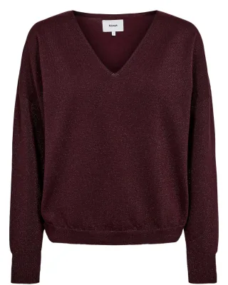 Nümph - NUDAYLETTA LUREX V-NECK PULLOVER fig - Gr. - M