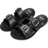 Ara ELBA Pantolette Blockabsatz, Schlupfschuh mit kleinen Nieten verziert, G-Weite (weit)