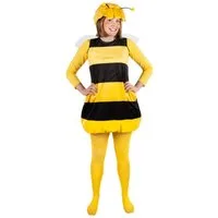 Maskworld Kostüm Biene Maja Kostüm - 2teiliges Fasching Tierkostüm, Hochwertiges Lizenzkostüm der beliebten Biene aus der animierten TV-S