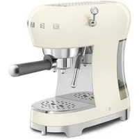 Smeg Bratpfanne SMEG Espressomaschine mit Siebträger Kaffeemaschine Creme ECF02CREU, Material: Aluminium, Edelstahl, Kunststoff