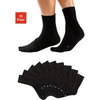 H.I.S Basicsocken Damen Herren Business Socken, Anzugsocken ohne Gummibund (Packung, 10-Paar, Gr. 35-38 bis 43-46) mit eingestrickten Symbolen