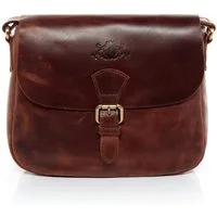 SID & VAIN Umhängetasche YALE Umhängetasche Cross-Body Bag echt Leder, Ledertasche Schultertasche Herren Damen Messenger Bag braun