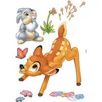 Komar Wandtattoo Bambi - Größe 50 x 70 cm (17 St), selbstklebend, Wandsticker, Kinderzimmer