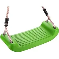 Loggyland Einzelschaukel Robuster Schaukelsitz aus Kunststoff, (lässt sich in der Länge von ca. 120 cm bis 200 cm verstellen, Sitz incl. Seile und Topring), Schaukelset Seil mit Ø10 mm