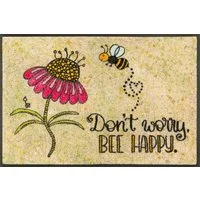 wash+dry by Kleen-Tex Fußmatte Bee Happy, rechteckig