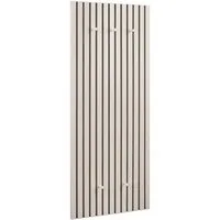 MIRRORS AND MORE Garderobenpaneel GRACE, Sandgrau, Schwarz, MDF, 5 Haken, B 50 x H 125 x T 7,5 cm