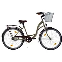 T&Y Trade Cityrad 26 Zoll Kinder Mädchen Damen City Fahrrad Bike Rad NEXUS Reflex Beige, 3 Gang Shimano, Nabenschaltung, Rücktritt, Gepäckträger, Licht, 3 Nexus Gang, Seitenständer, Korb