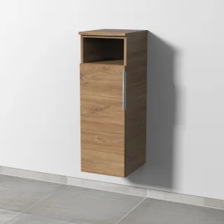 Sanipa 3way Mittelschrank mit 1 Tür und 1 offenem Fach, Eiche-Kansas, UM13059 UM13059