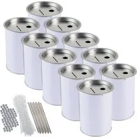 HMF Spardose Spendendose 10,0 cm Ø, 14,5 cm hoch ohne Griff, (10-tlg), für Spendensammlungen, inkl. Zubehör