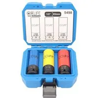 CCLIFE Steckschlüssel 1/2" Schoneinsätze Schlagschrauber Nuss Steckschlüssel 17-19-21mm