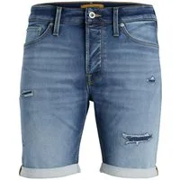 Jack & Jones Shorts Jack & Jones Herren Jeans-Shorts JjiRick Bermuda kurze Hose Destroyed