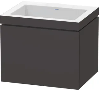 Duravit L-Cube c-bonded Set wandhängend Graphit Supermatt 600x480x500 mm - LC6916N8080 LC6916N8080