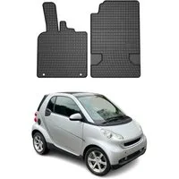 OMAC Auto-Fußmatten für Smart ForTwo 2007-2014 Gummimatten Schwarz (2 St), für Smart ForTwo 2007-2014 Smart ForTwo 2007-2014, Antirutsch,Wasserfest,Einfache Installation