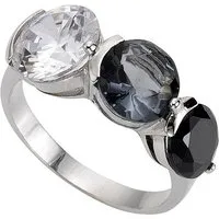 Zeeme Fingerring 925 Sterling Silber Zirkonia mehrfarbig