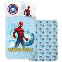 Spiderman Kinderbettwäsche Spiderman Light Blue Kinderbettwäsche 100×135 cm, 40×60cm, 100% Baumwolle