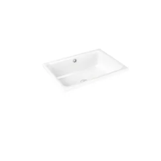 Kaldewei Cayono Aufsatz-Waschtisch 913606003001 weiß Perl-Effekt, 58x41,5cm, mit Überlauf, Hahnloch