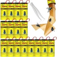Jumpeak Insektenfalle Fliegen Klebefalle 16/96er Set,60 cm ausziehbar,Für drinnen & draußen, Ungiftig & Geruchlos, Feuchtigkeitsbeständig, vielseitig einsetzbar