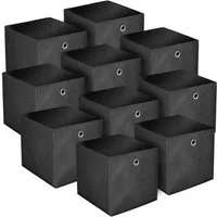 Youyijia Aufbewahrungsbox Pack of 10 Storage Boxes Folding Box 32 x 32 x 32 cm