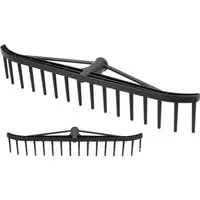 TRIZERATOP Gartenrechen Gartenrechen, Harke 16 Zinken 55cm Rasenrechen, Kunststoff, (Gartenrechen, Harke 16 Zinken 55cm Rasenrechen, Kunststoff)